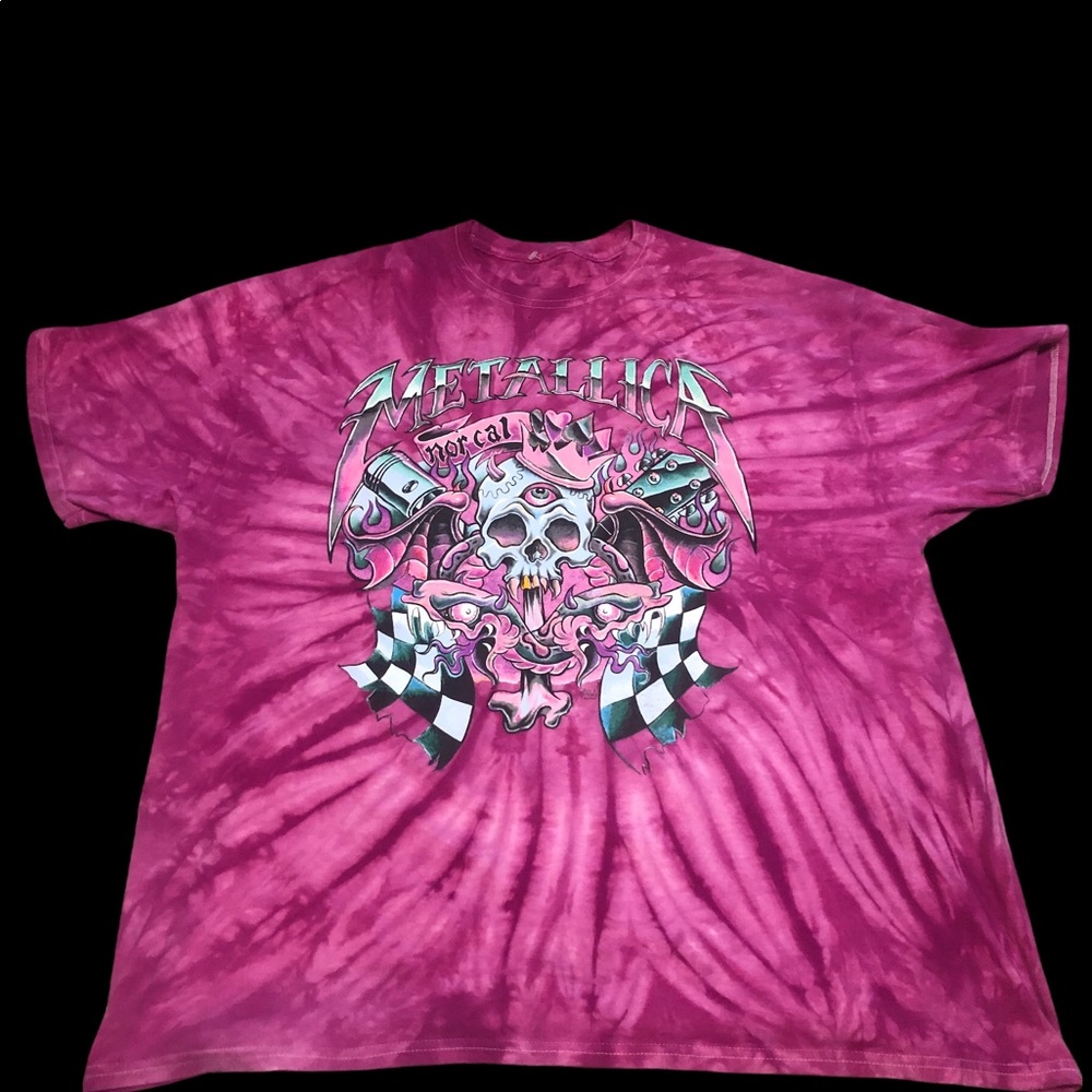 Pink Tye Dye Metallica Shirt